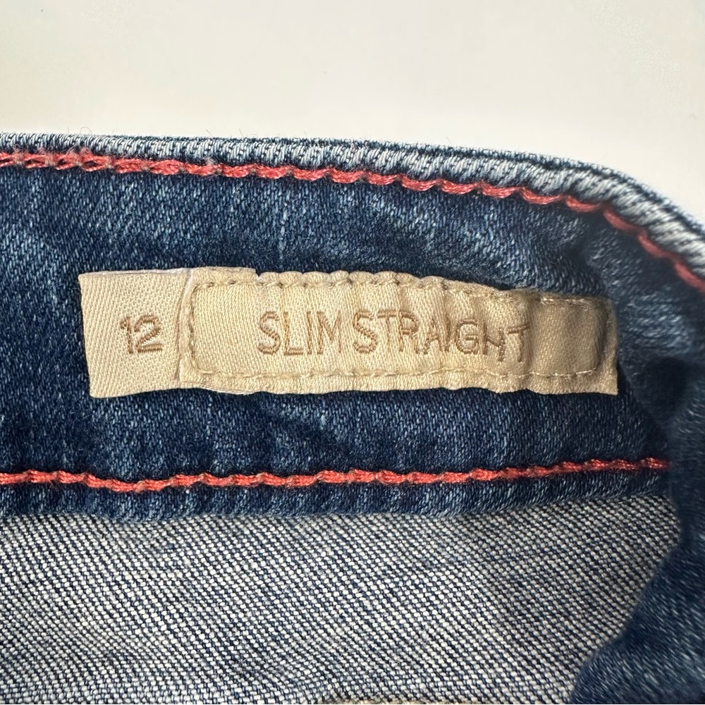 Seven7 Jeans Distressed Slim Straight Womens Size 12 Stretch - Picture 8 of 10